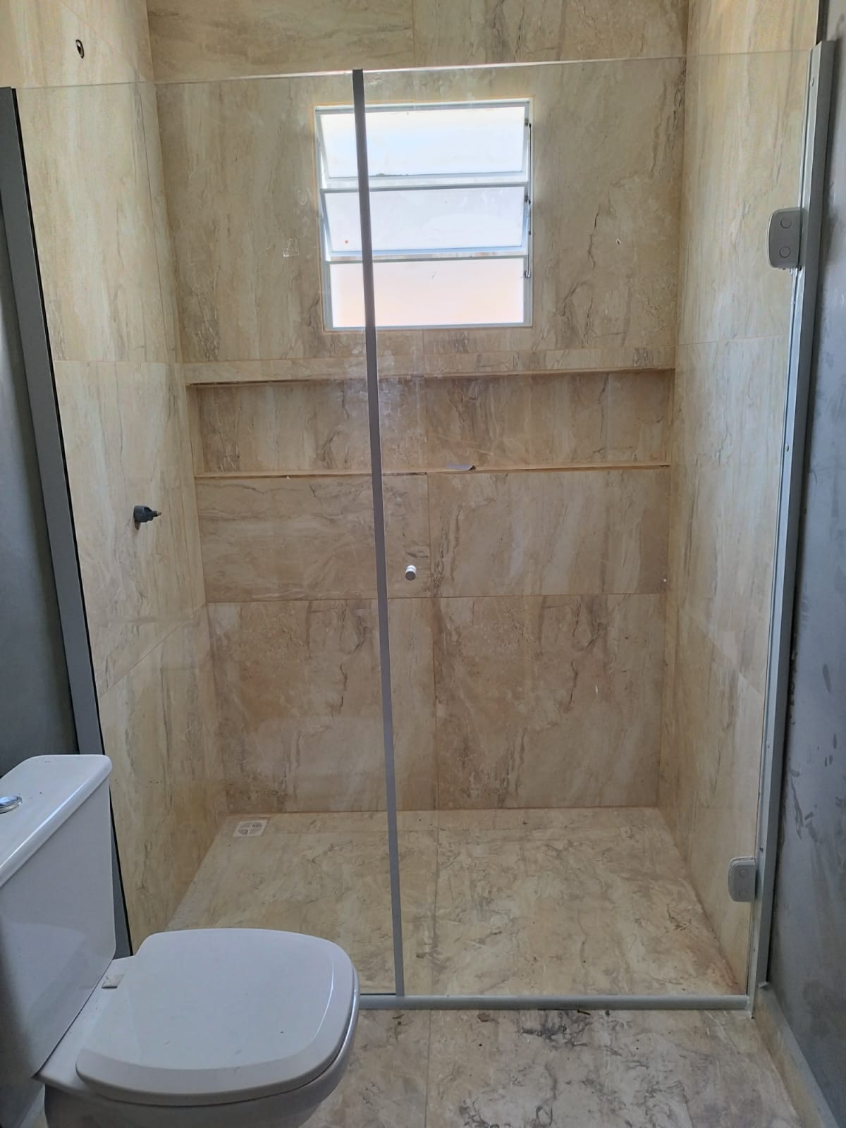 Box de vidro transparente para banheiro